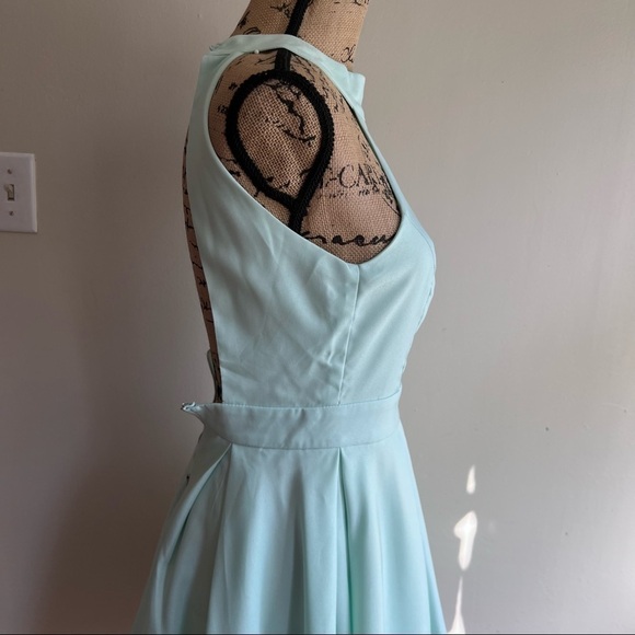 Lulu’s blue skater dress XS open back - Picture 5 of 12